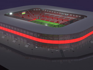 Medium Sized Modern Stadium - Full interior 3Dモデル