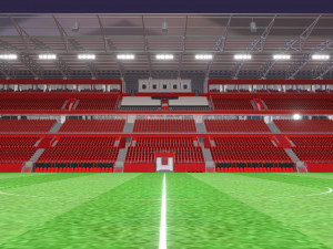 Medium Sized Modern Stadium - Full interior Modelo 3D