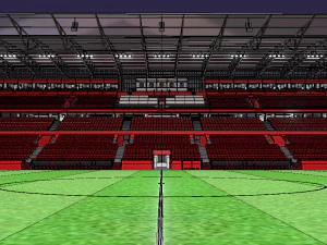 Medium Sized Modern Stadium - Full interior 3D Model