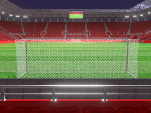 Medium Sized Modern Stadium - Full interior 3D Model