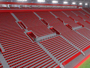 Medium Sized Modern Stadium - Full interior 3D Model