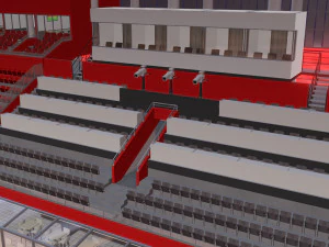 Medium Sized Modern Stadium - Full interior 3D Model