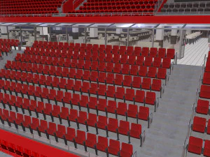 Medium Sized Modern Stadium - Full interior 3D Model