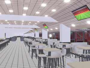 Medium Sized Modern Stadium - Full interior 3D Model
