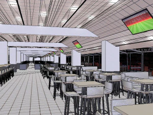 Medium Sized Modern Stadium - Full interior 3D Model