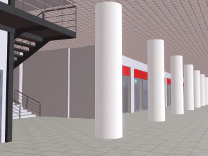 Medium Sized Modern Stadium - Full interior 3D Model