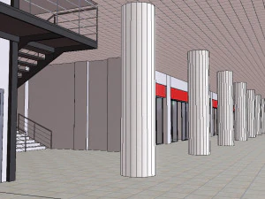 Medium Sized Modern Stadium - Full interior 3D Model