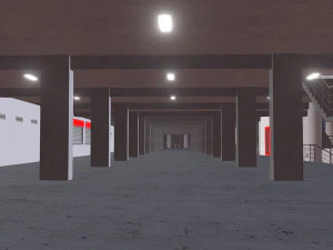 Medium Sized Modern Stadium - Full interior 3D Model