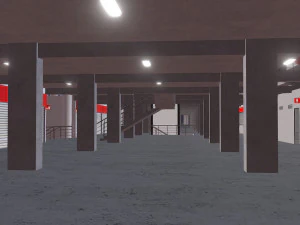 Medium Sized Modern Stadium - Full interior 3D Model