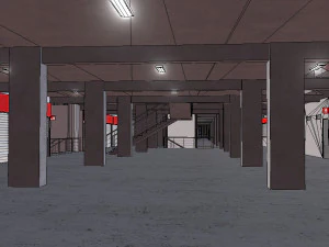 Medium Sized Modern Stadium - Full interior 3D Model