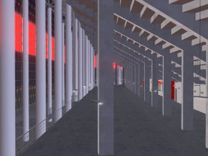 Medium Sized Modern Stadium - Full interior 3D Model