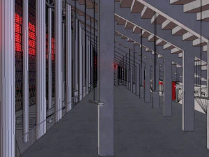 Medium Sized Modern Stadium - Full interior 3D Model