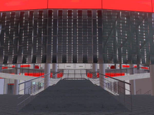Medium Sized Modern Stadium - Full interior 3D Model