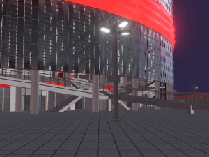 Medium Sized Modern Stadium - Full interior 3D Model