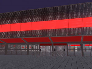 Medium Sized Modern Stadium - Full interior 3D Model