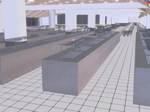 Medium Sized Modern Stadium - Full interior 3D Model