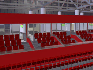 Medium Sized Modern Stadium - Full interior 3D Model