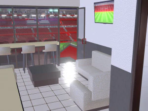 Medium Sized Modern Stadium - Full interior 3D Model