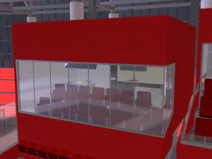Medium Sized Modern Stadium - Full interior 3D Model