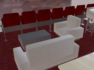 Medium Sized Modern Stadium - Full interior 3D Model