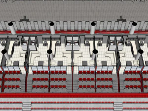 Medium Sized Modern Stadium - Full interior 3D Model
