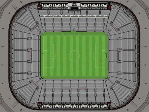 Medium Sized Modern Stadium - Full interior 3D Model