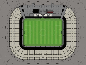 Medium Sized Modern Stadium - Full interior Modelo 3D