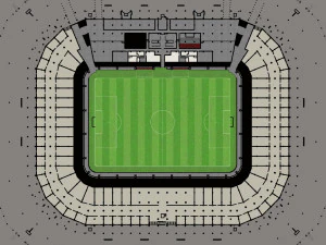 Medium Sized Modern Stadium - Full interior 3D Model