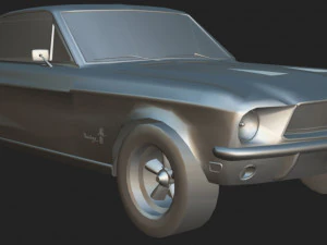 Mustang 1968 low-poly 3D Model