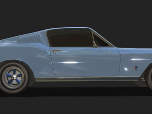 Mustang 1968 low-poly 3D Модель