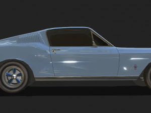 Mustang 1968 low-poly 3D Model