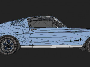 Mustang 1968 low-poly 3D Модель