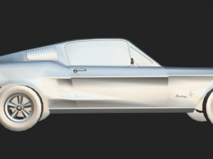 Mustang 1968 low-poly 3D Модель