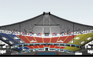 indoor sports arena 3D Model