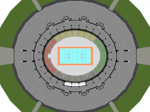 indoor sports arena 3D Model