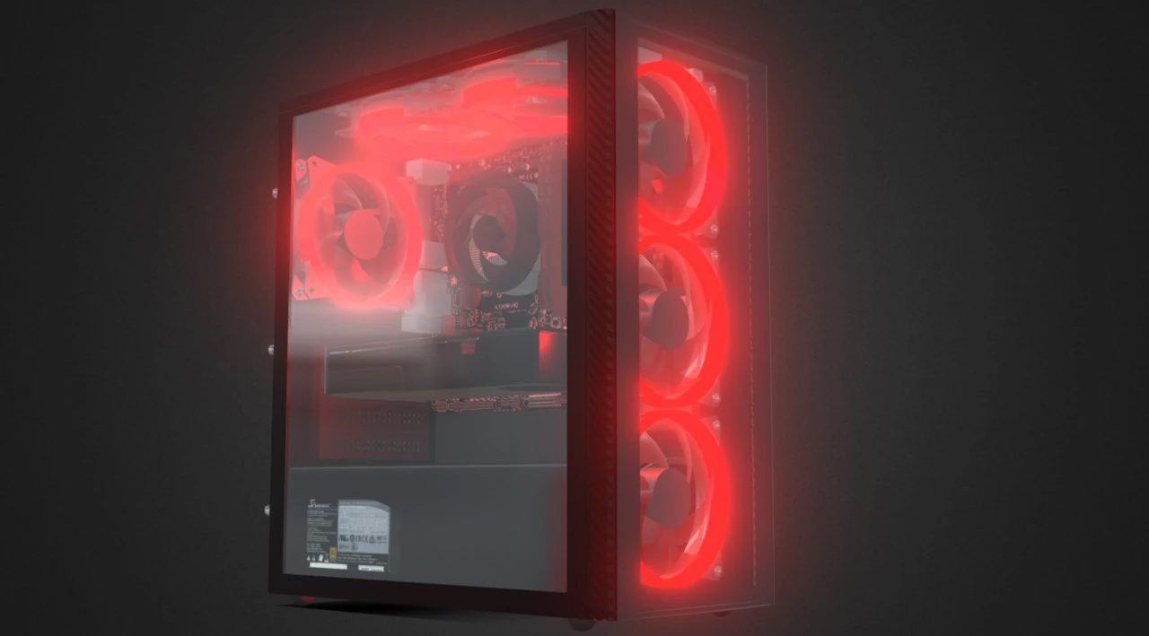 gaming pc 3D Model .c4d .max .obj .3ds .fbx .stl .blend