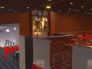 bar - indoor skatepark - game lounge Modelo 3D