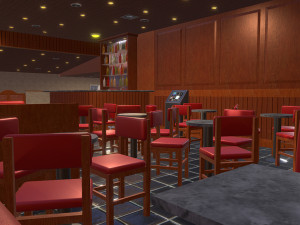 bar - indoor skatepark - game lounge Modello 3D