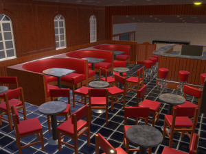 bar - indoor skatepark - game lounge Modello 3D