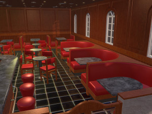 bar - indoor skatepark - game lounge Modello 3D