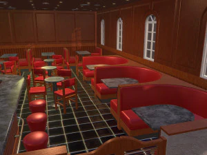 bar - indoor skatepark - game lounge 3D Model