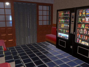 bar - indoor skatepark - game lounge Modello 3D