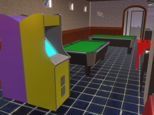 bar - indoor skatepark - game lounge Modello 3D