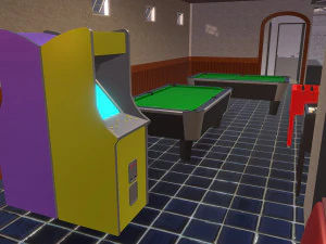 bar - indoor skatepark - game lounge 3D Model