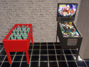 bar - indoor skatepark - game lounge Modello 3D