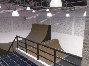 bar - indoor skatepark - game lounge Modello 3D