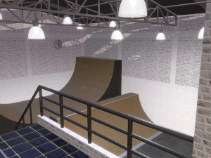 bar - indoor skatepark - game lounge 3D Model