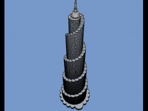 postmodern skyscraper Modello 3D