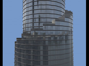 postmodern skyscraper Modello 3D