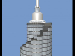 postmodern skyscraper Modello 3D
